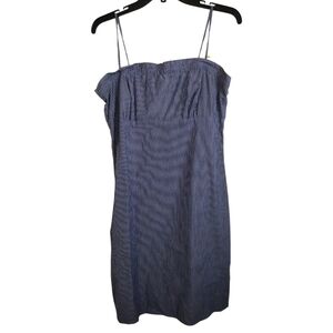 Tocca blue and white pinstripe minidress 100% pima cotton size 10